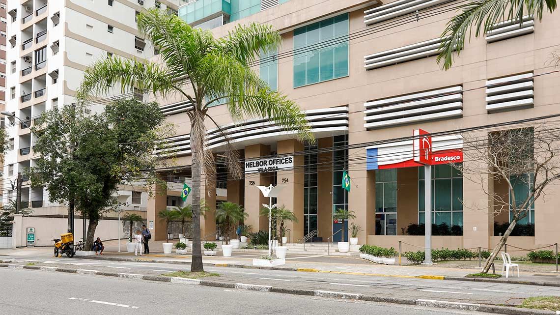 Fachada do edifício onde está localizado o escritório